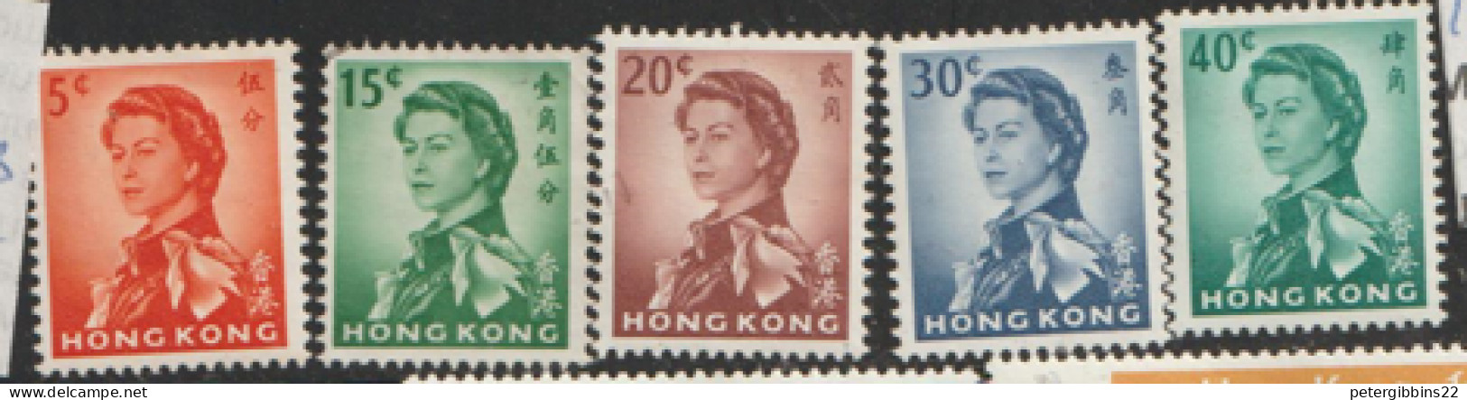 Hong Kong  1962  SG  196,8,9,01,02  Wmk Upright    Mounted Mint - Nuevos