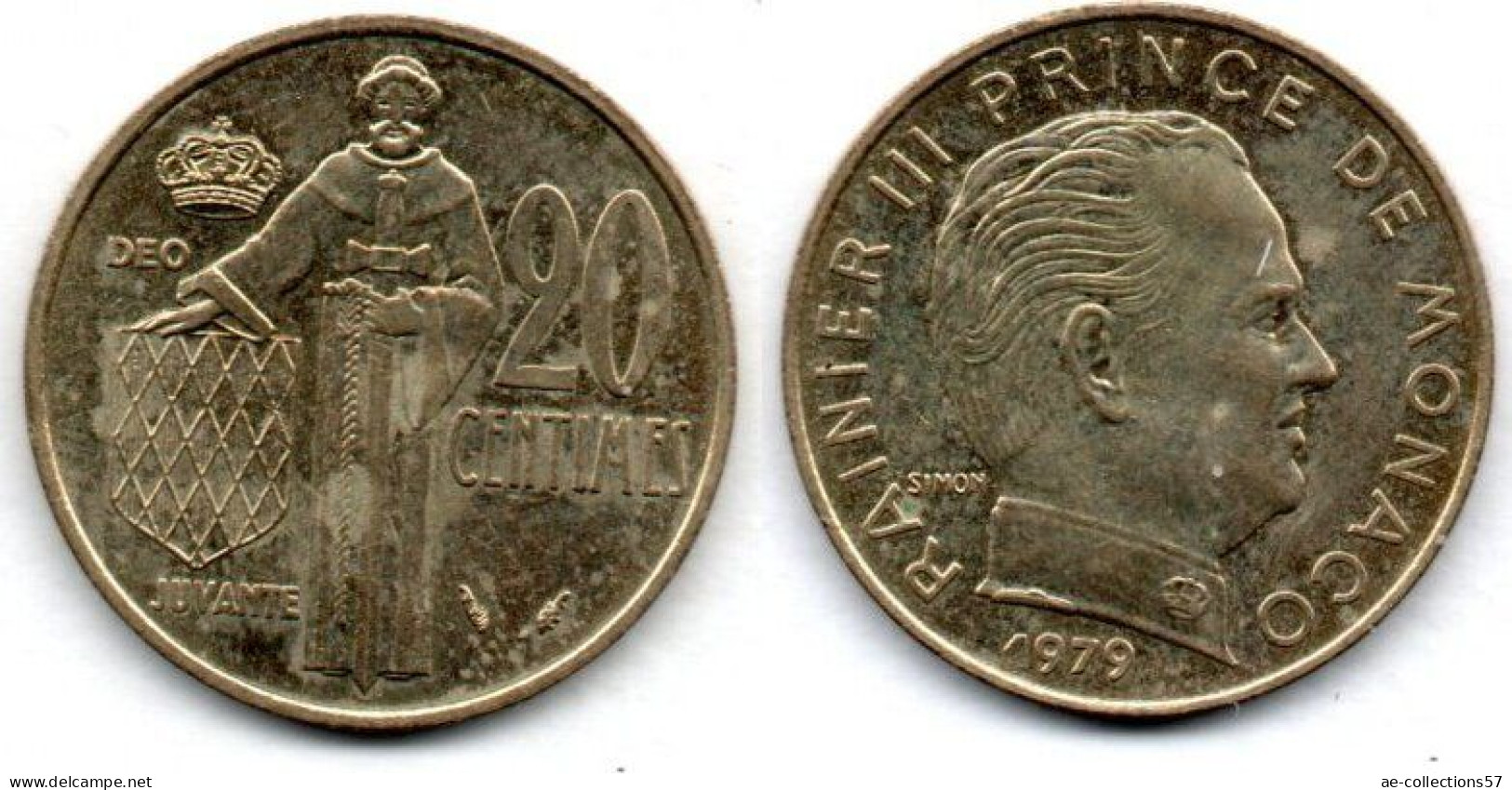 MA 23705 / Monaco 20 Centimes 1979 SUP - 1960-2001 Francos Nuevos