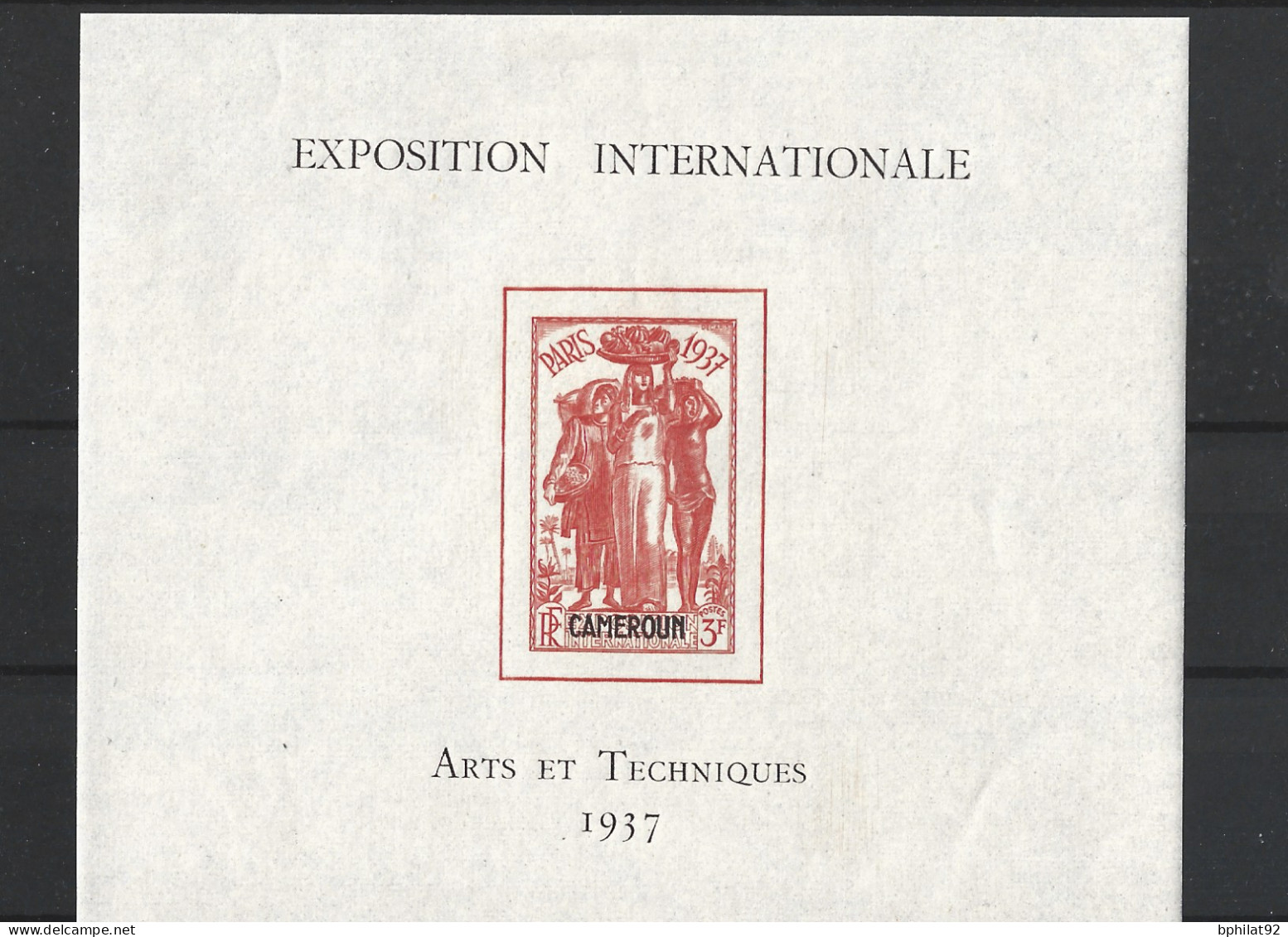 !!! CAMEROUN N°153/158, SÉRIE EXPOSITION INTERNATIONALE DE 1937 + BLOC FEUILLET N°1, NEUFS* - Nuevos