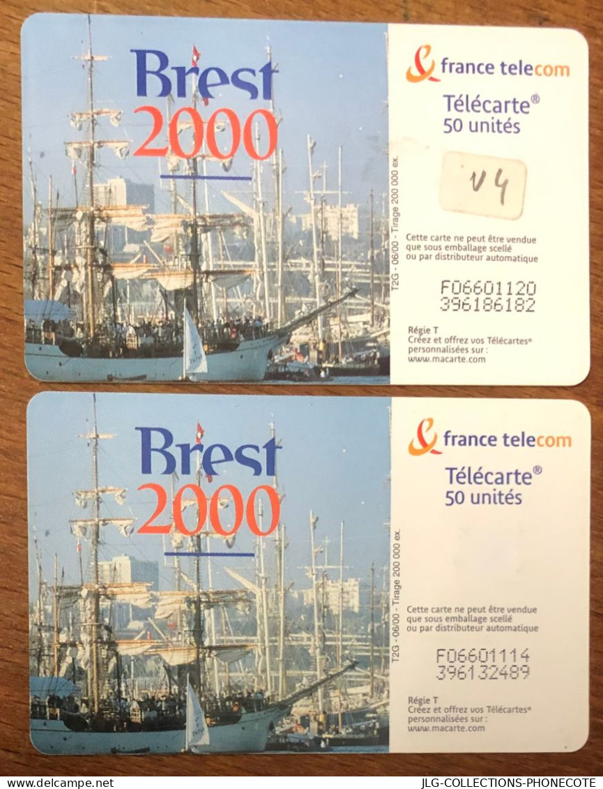 BREST 2000 TELECARTE REF PHONECOTE F1064 "3" PLAT & ARRONDI TELEFONKARTE SCHEDA TARJETA PHONECARD PREPAID PREPAYÉE - 2000
