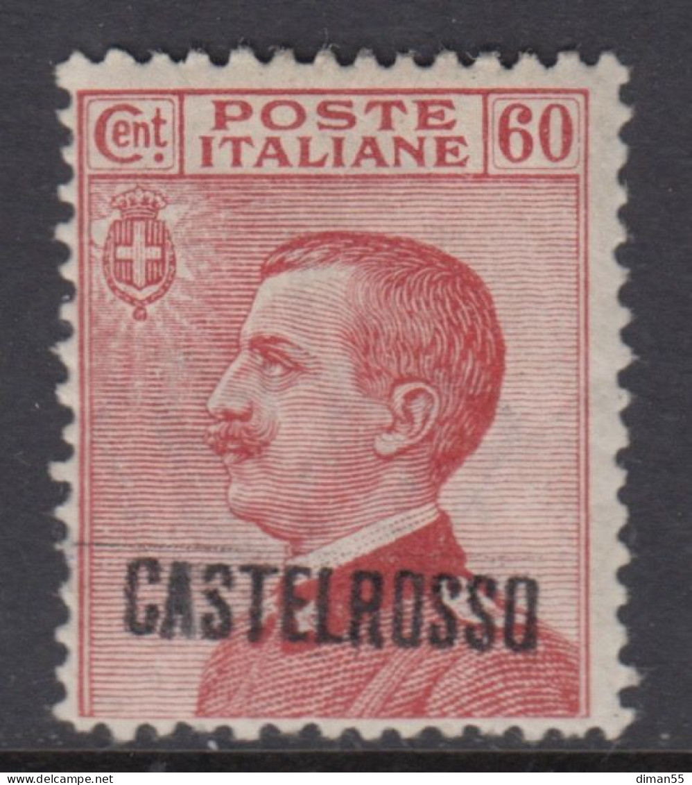 ITALIA - CASTELROSSO N 8c Varietà Soprastampa Obliqua MH* Cv 700 Euro  Linguellato - Castelrosso