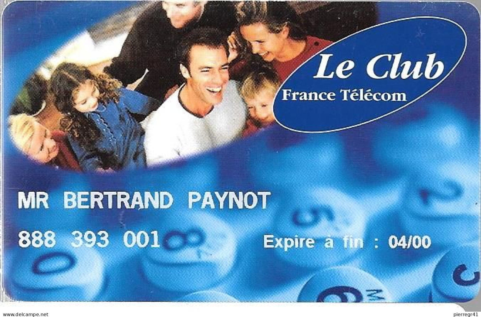 -CARTE FRANCE TELECOM-ADHERANT CLUB-Exp 04/00-RARE-TBE - Tipo Pastel