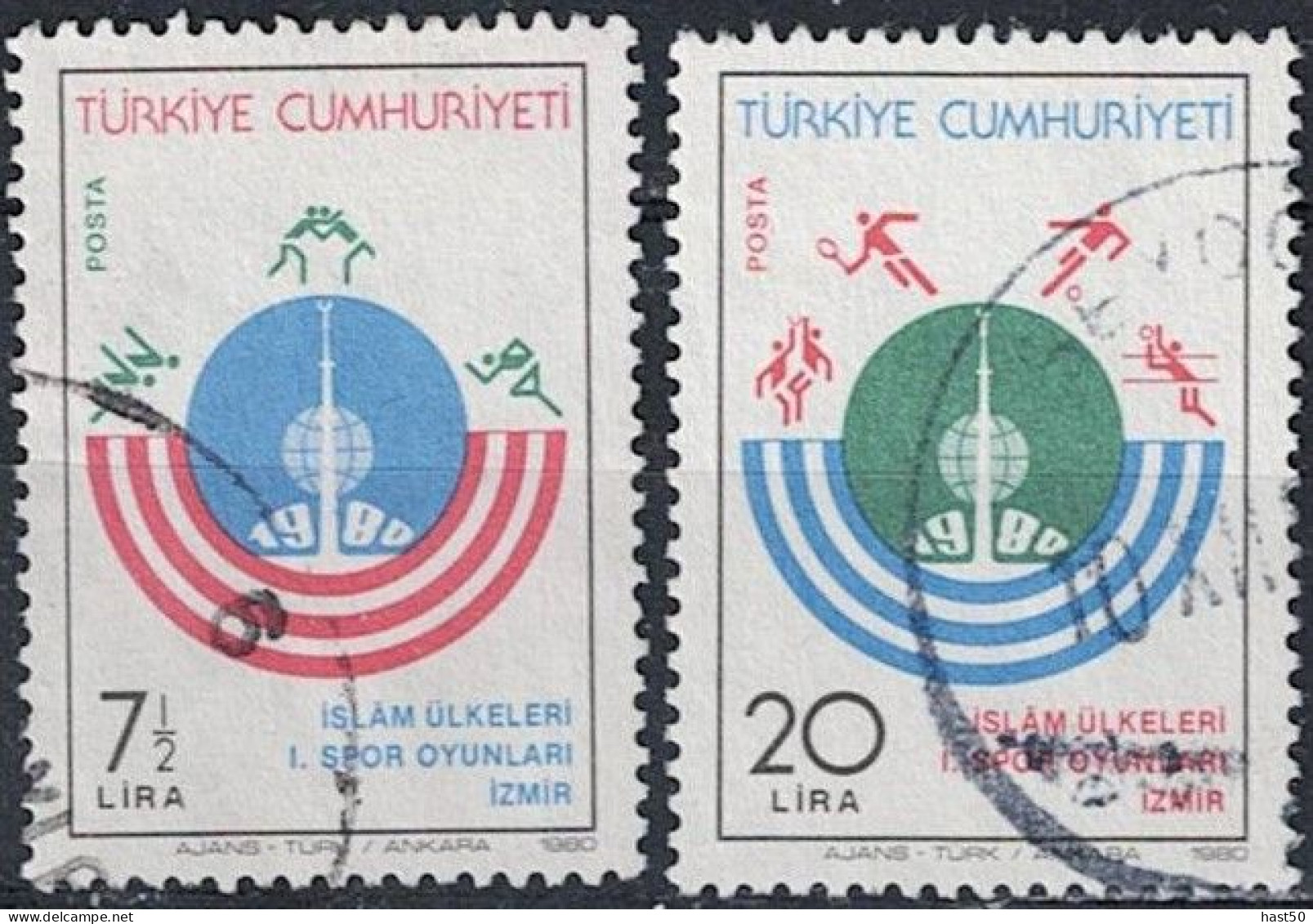 Türkei Turkey Turquie - Sportspiele Der Islamischen Länder (MiNr: 2522/3) 1980 - Gest. Used Obl - Gebraucht