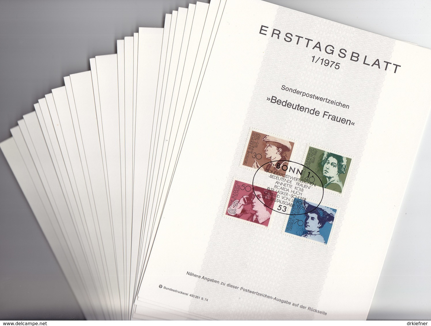 BRD ETB Jahrgang 1975, 24 Ersttagsblätter, Komplett - Other & Unclassified