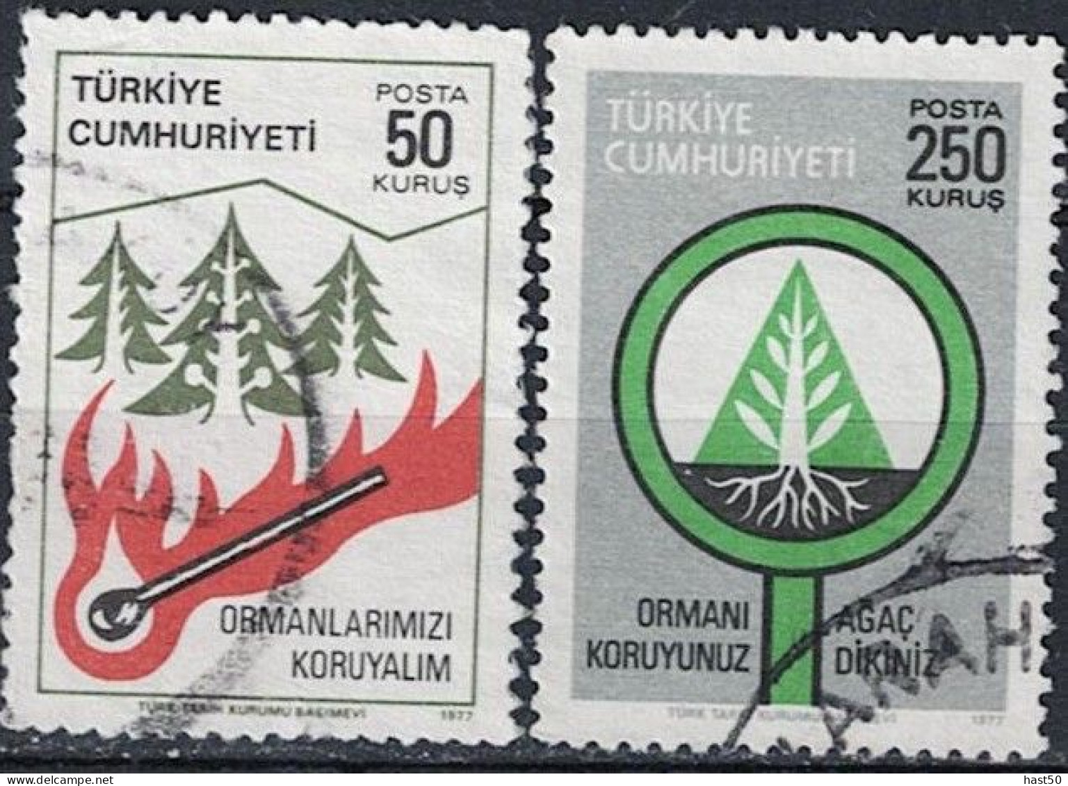 Türkei Turkey Turquie - Erhaltung Des Waldes (MiNr: 2441/2) 1977 - Gest. Used Obl - Oblitérés