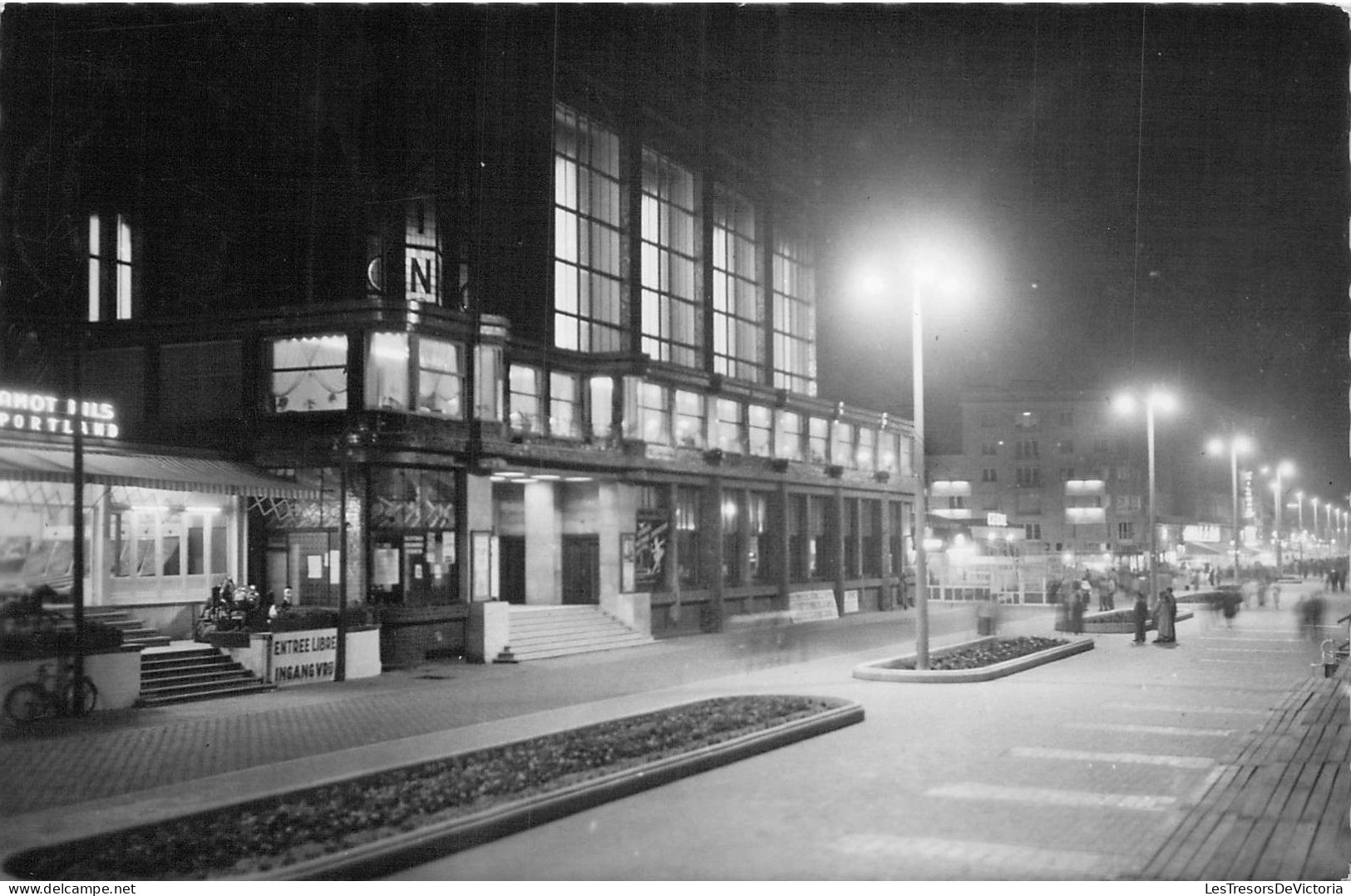 BELGIQUE - Blankenberge - Le Casino-Kursaal La Nuit - Carte Postale Ancienne - Blankenberge