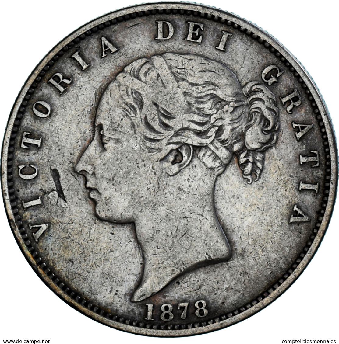 Monnaie, Grande-Bretagne, Victoria, 1/2 Crown, 1878, TB+, Argent, KM:756 - K. 1/2 Crown