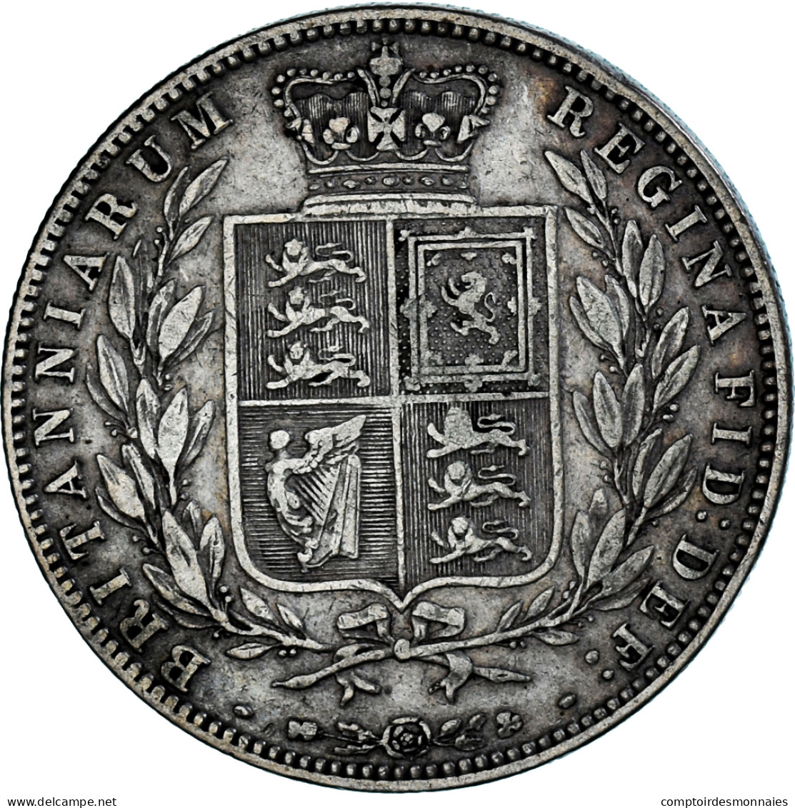 Monnaie, Grande-Bretagne, Victoria, 1/2 Crown, 1878, TB+, Argent, KM:756 - K. 1/2 Crown