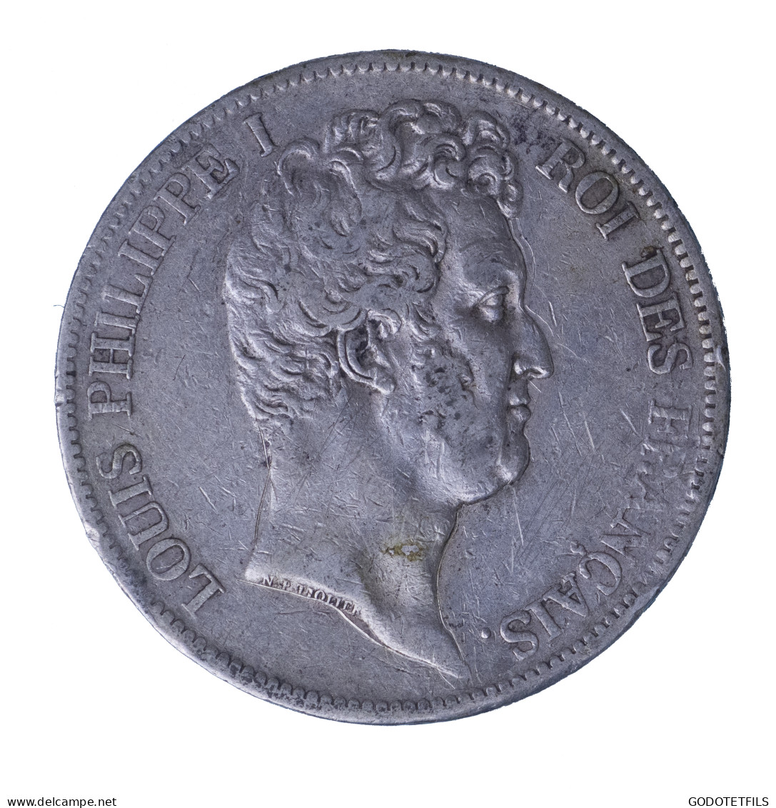 5-Francs Louis-Philippe Tranche En Creux 1830 Nantes - 5 Francs