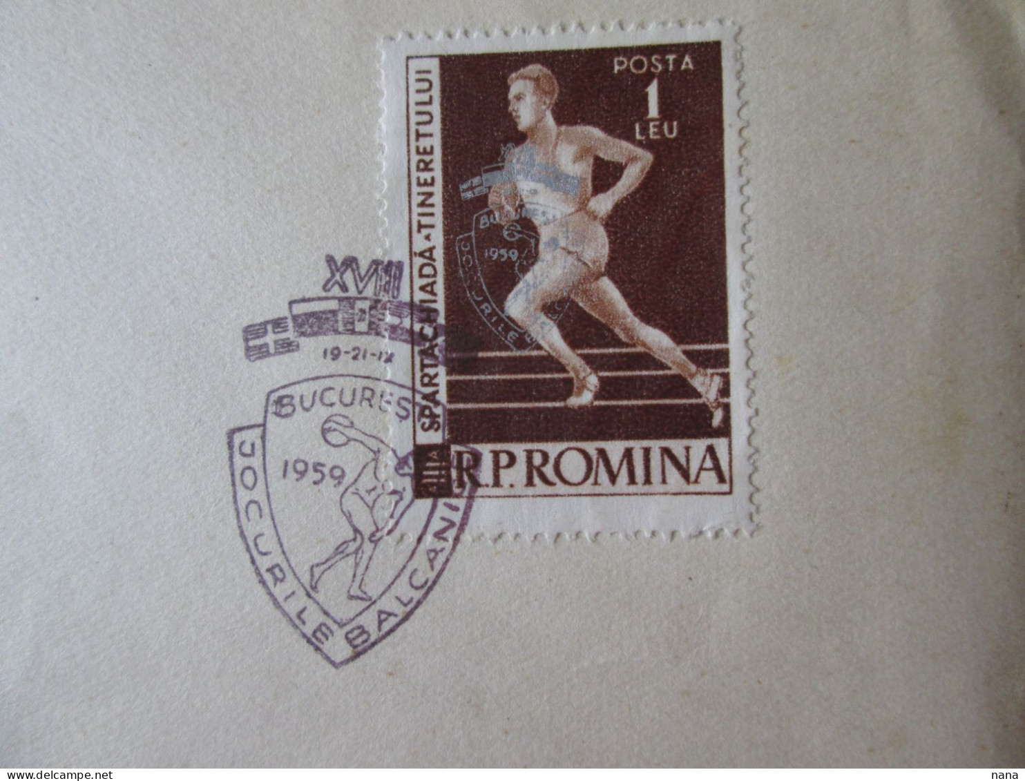 Roumanie Premier Jour Enveloppe:Jeux Balkaniques Bucarest 1959/Romania Envelope First Day:Balkan Games Bucharest 1959 - Storia Postale