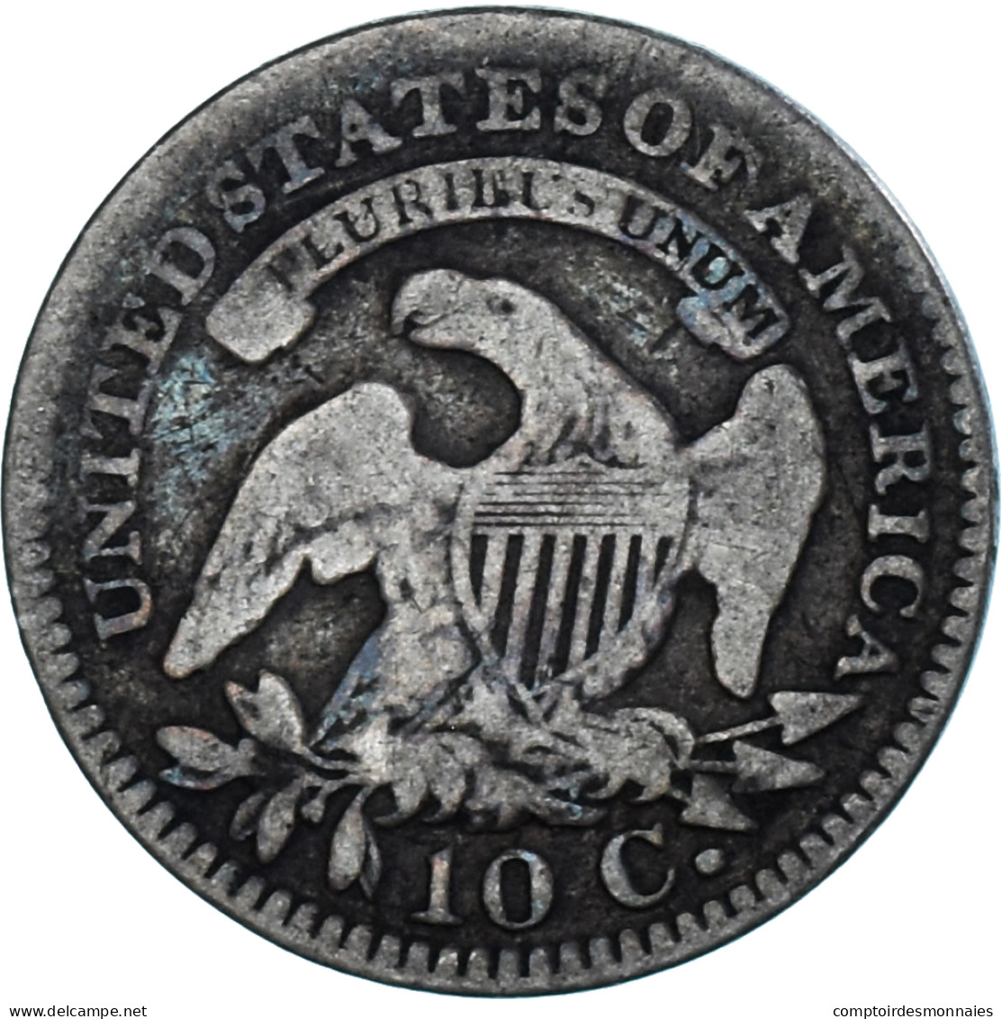 Monnaie, États-Unis, Liberty Cap Dime, Dime, 1821, Philadelphie, TB, Argent - 1796-1837: Bust