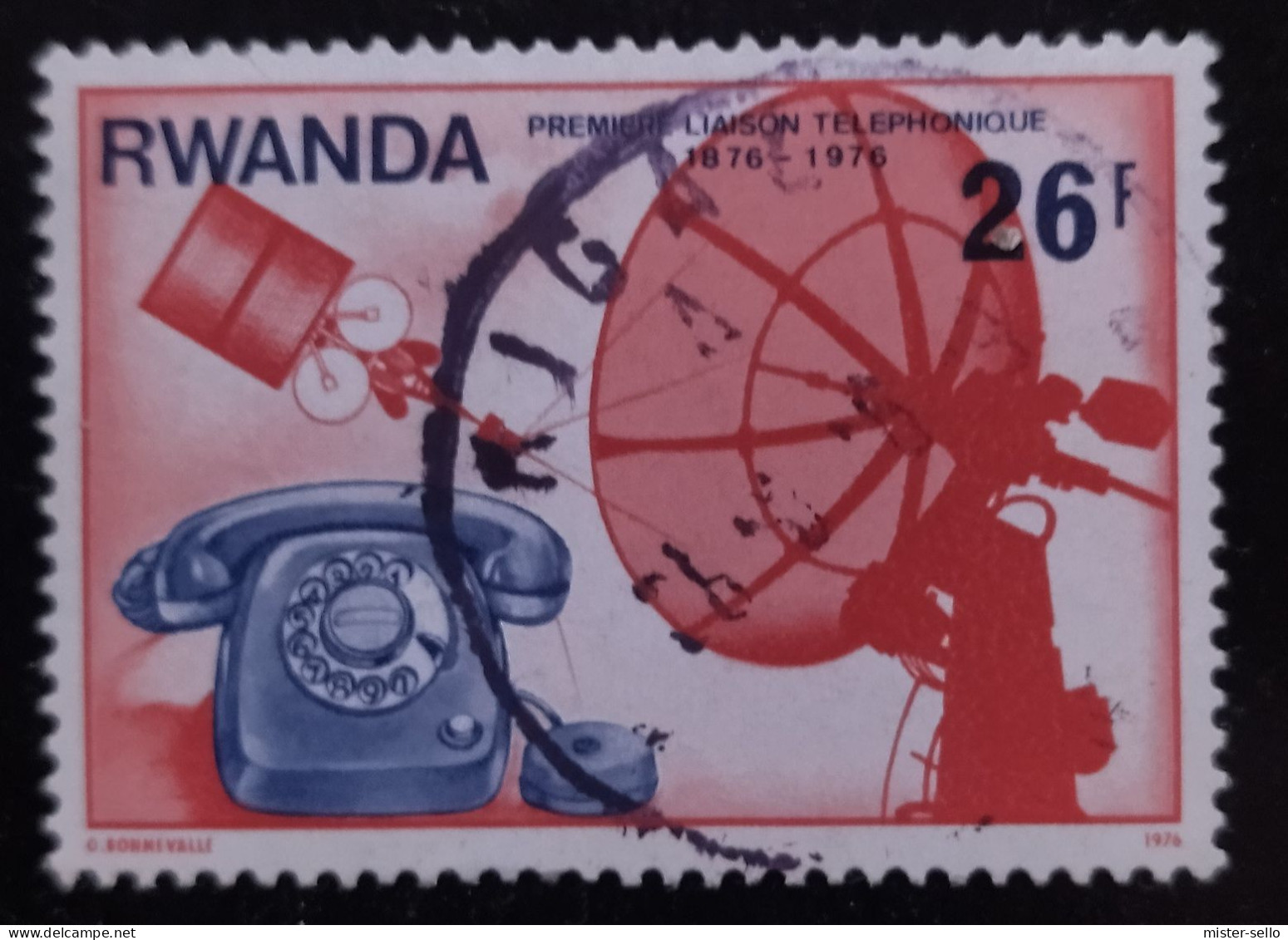 RWANDA 1976 El Centenario Del Teléfono. USADO - USED. - Usati