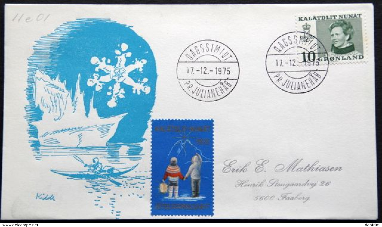 Greenland 1975 Qagssimiut 17-12-75 PR.JULIANEHÅB ( Lot 6408 ) - Covers & Documents