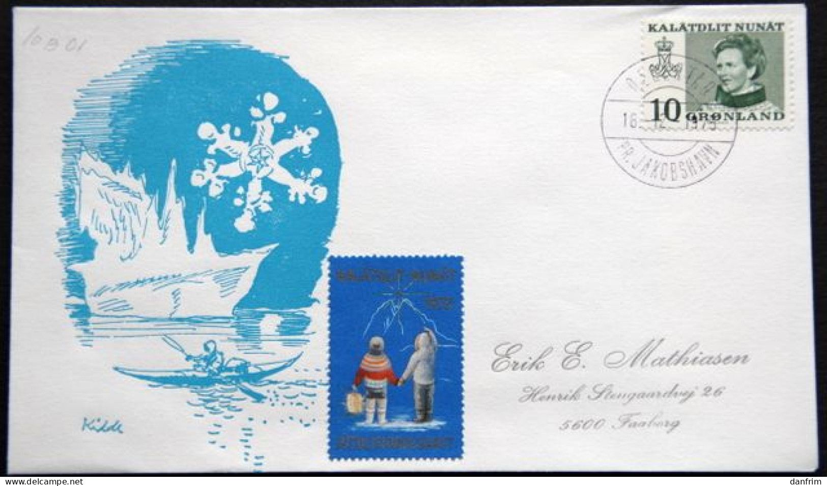 Greenland 1975 QEQERTAG 16-12-1975 PR.JAKOBSHAVN  ( Lot 6502  ) - Storia Postale