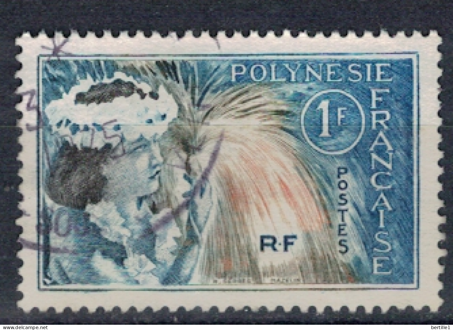 POLYNESIE FRANCAISE             N°  YVERT  27 ( 1 )    OBLITERE    ( OB 11/ 31 ) - Used Stamps