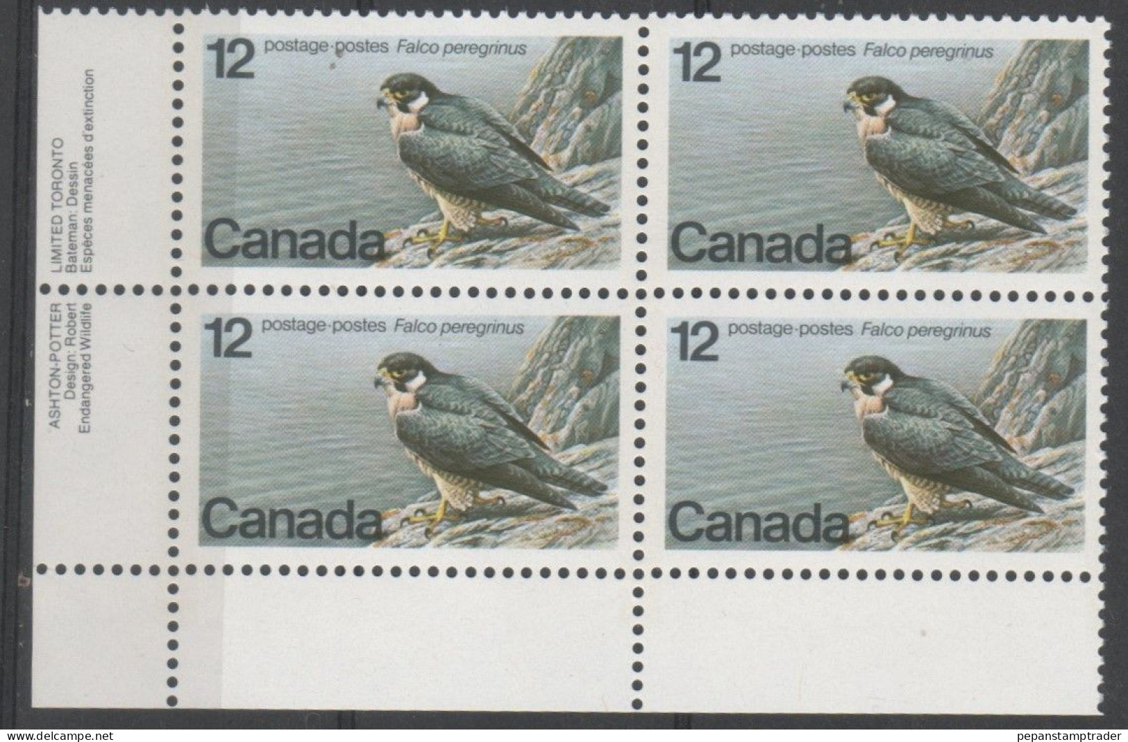 Canada - #752 - MNH PB  Of 4 - Plattennummern & Inschriften