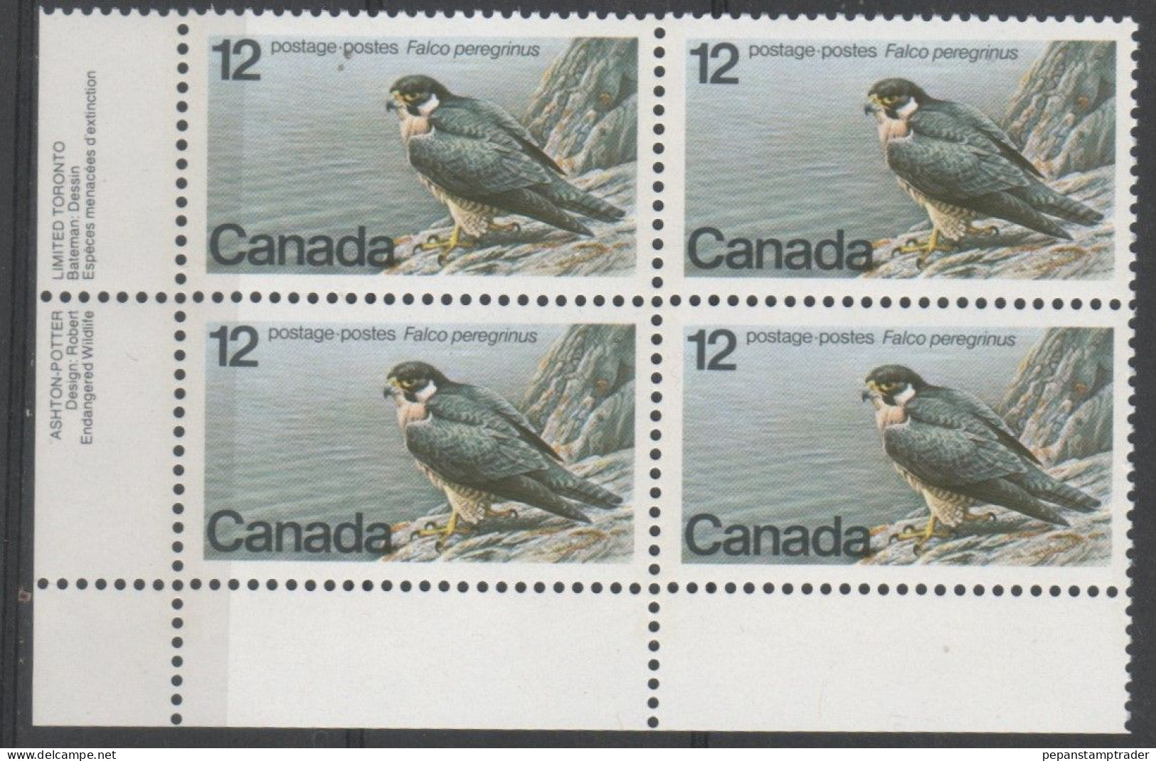 Canada - #752 - MNH PB  Of 4 - Plate Number & Inscriptions