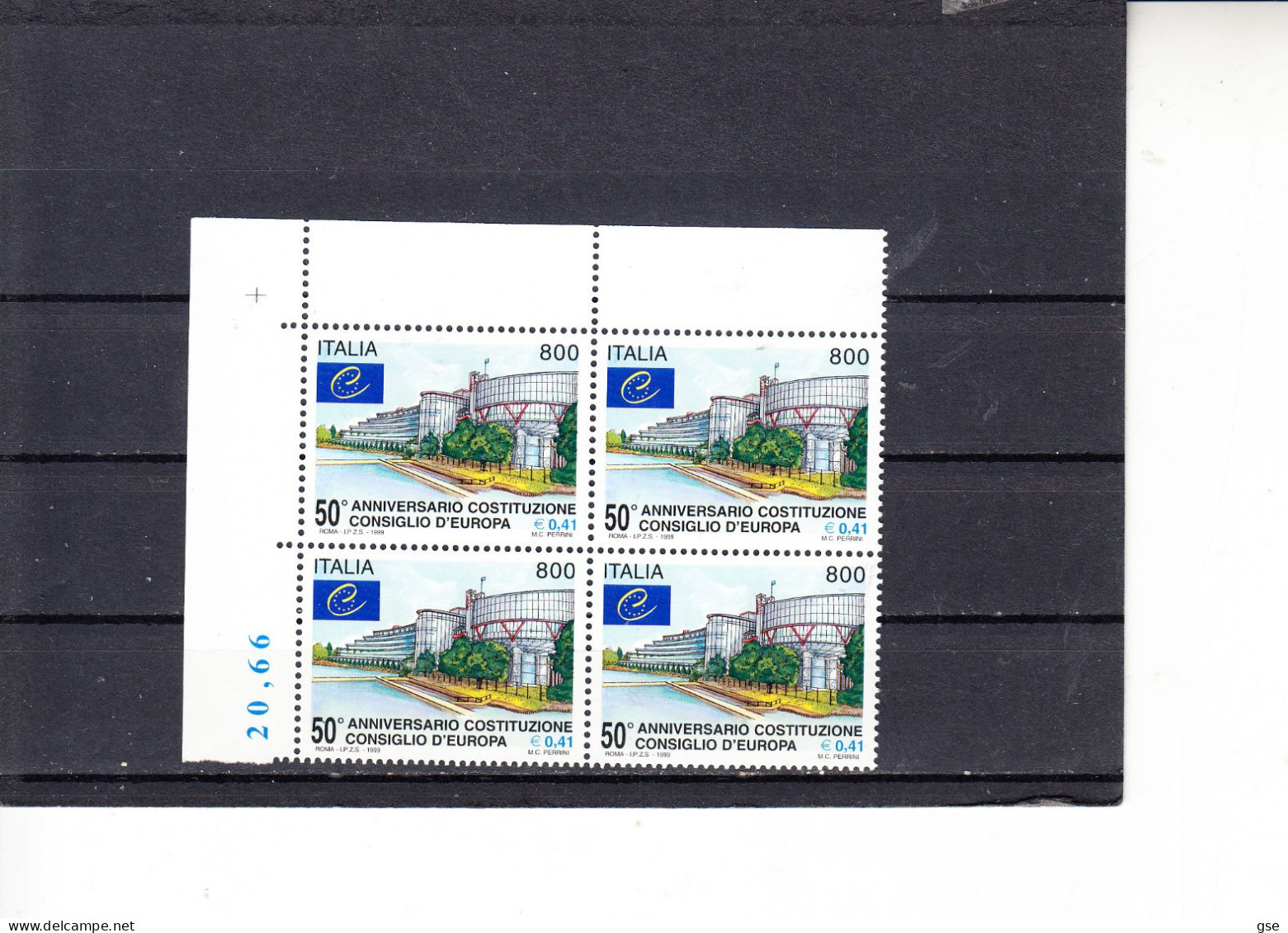 ITALIA  1999 - Sassone 2415** (quartina) - Consiglio Di Europa - 1999