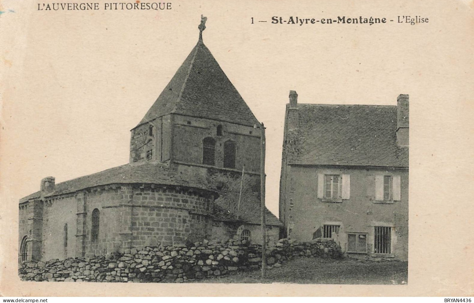 63 - SAINT ALYRE EN MONTAGNE - L' EGLISE - CARTE - TRES BON ETAT - Aubiere