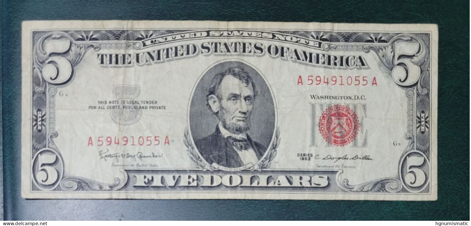 U.S.A. 5 Dollars 1963. BF/BC Banknote. - United States Notes (1928-1953)