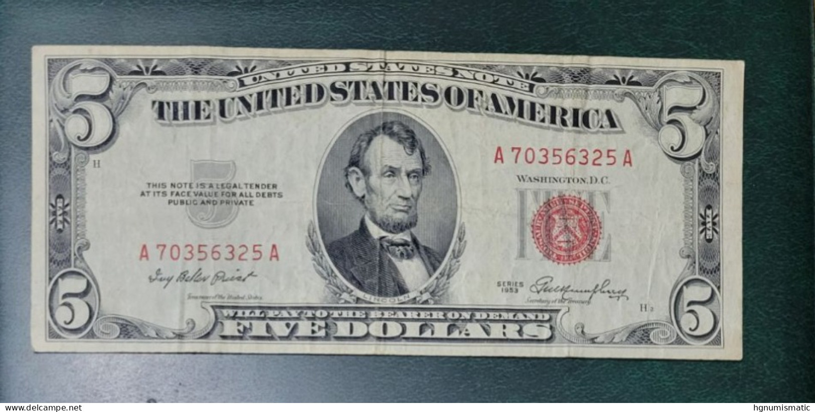 U.S.A. 5 Dollars 1953. BF/BC Banknote. - Billets Des États-Unis (1928-1953)