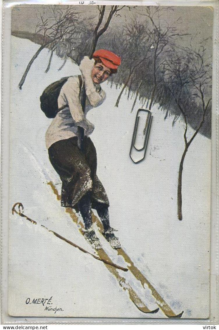 O. Merté :  (  Written Card 1910 With Stamp )   Ski - Mertè, O.