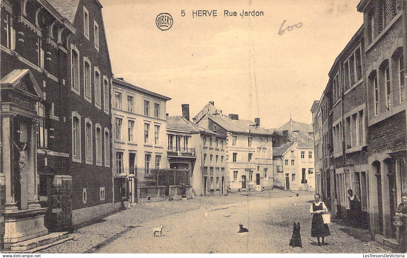 Belgique - Herve - Rue Jardon - Edit. Albert - Animé - Photo Belle Lumière - Carte Postale Ancienne - Herve