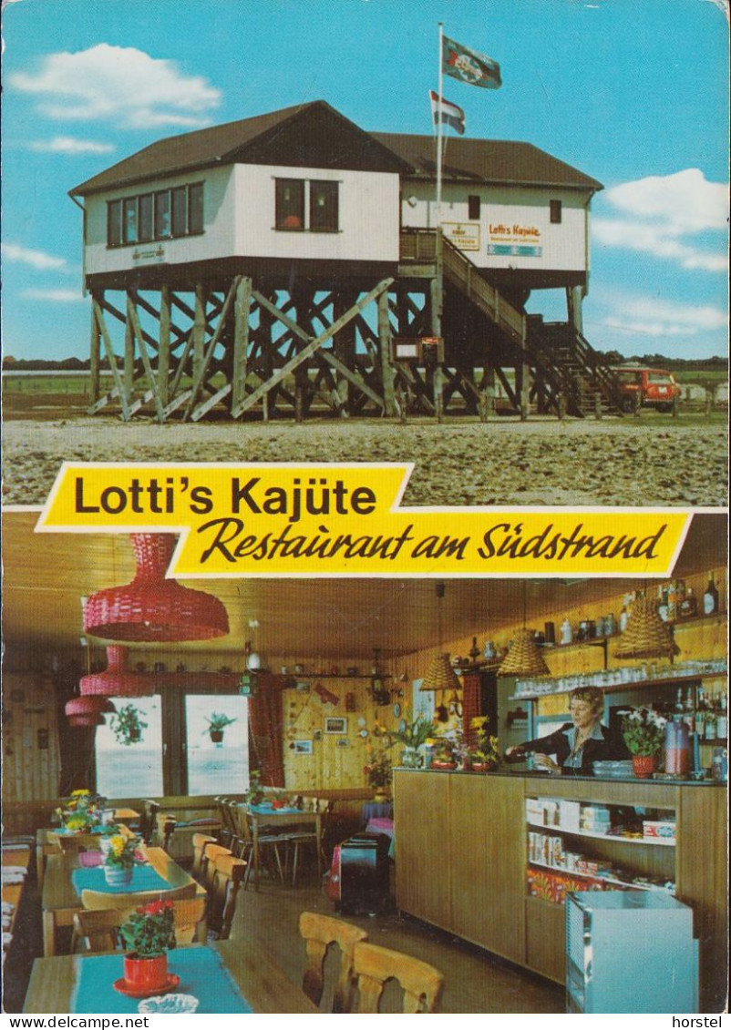 D-25826 St. Peter-Ording - Lotti 's Kajüte - Restaurant Am Südstrand - Car - VW Variant - Nice Stamp - St. Peter-Ording