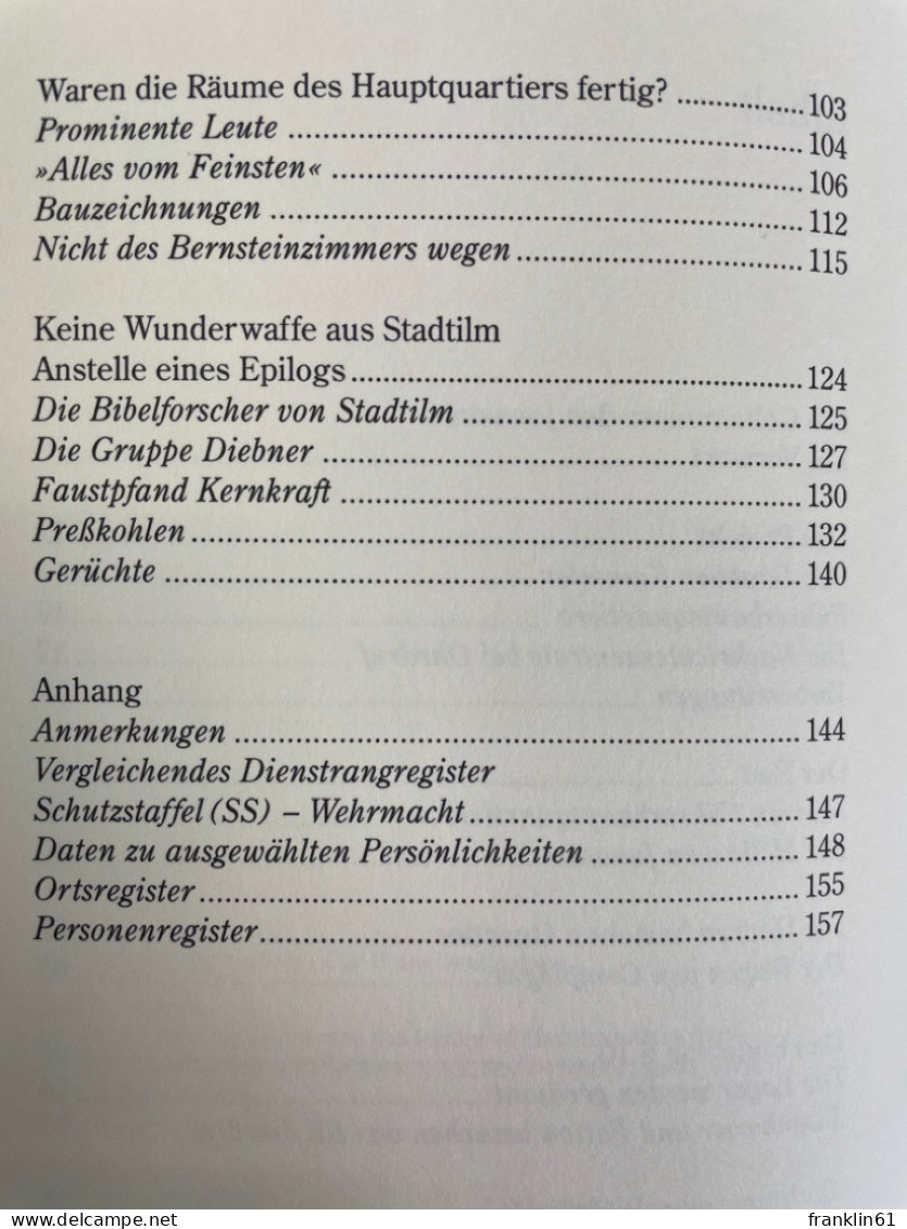 Rätsel Jonastal : Die Geschichte Des Letzten Führerhauptquartiers. - 5. Zeit Der Weltkriege