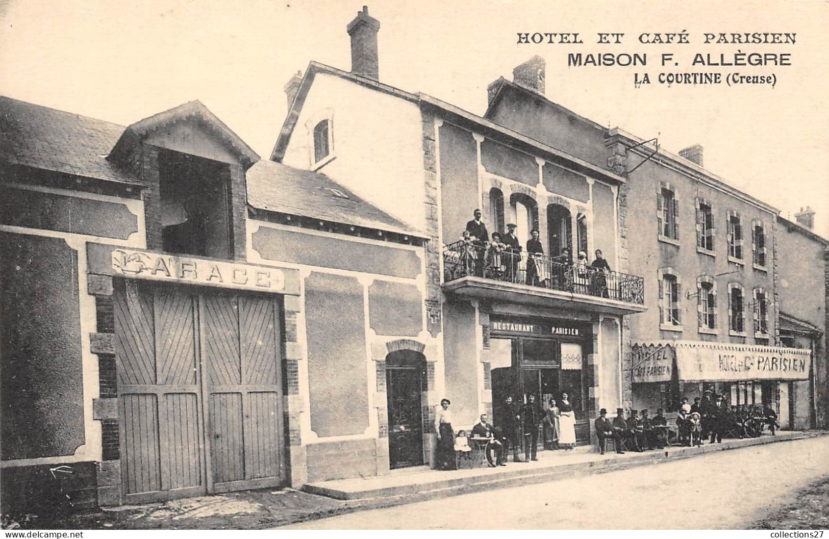 23-LA-COURTINE- HÔTEL ET CAFE PARISIEN - MAISON F. ALLEGRE - La Courtine