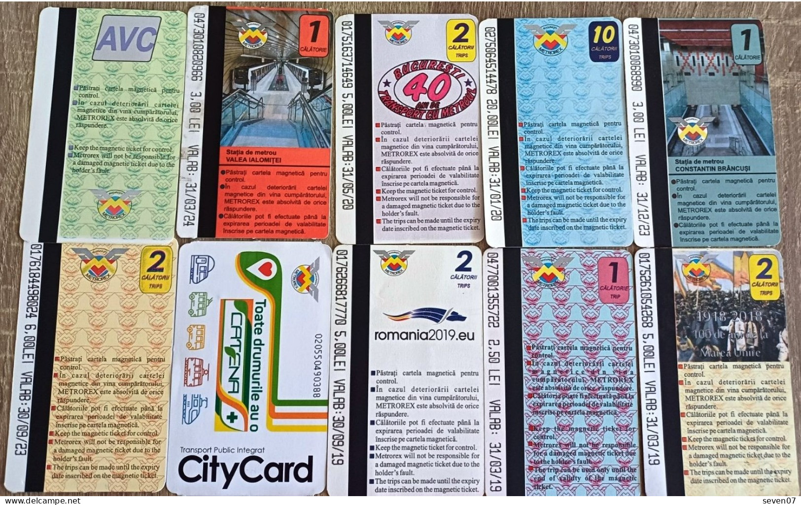 ROMANIA - BUCHAREST SUBWAY 10 MIXED USED CARDS LOT - Europa