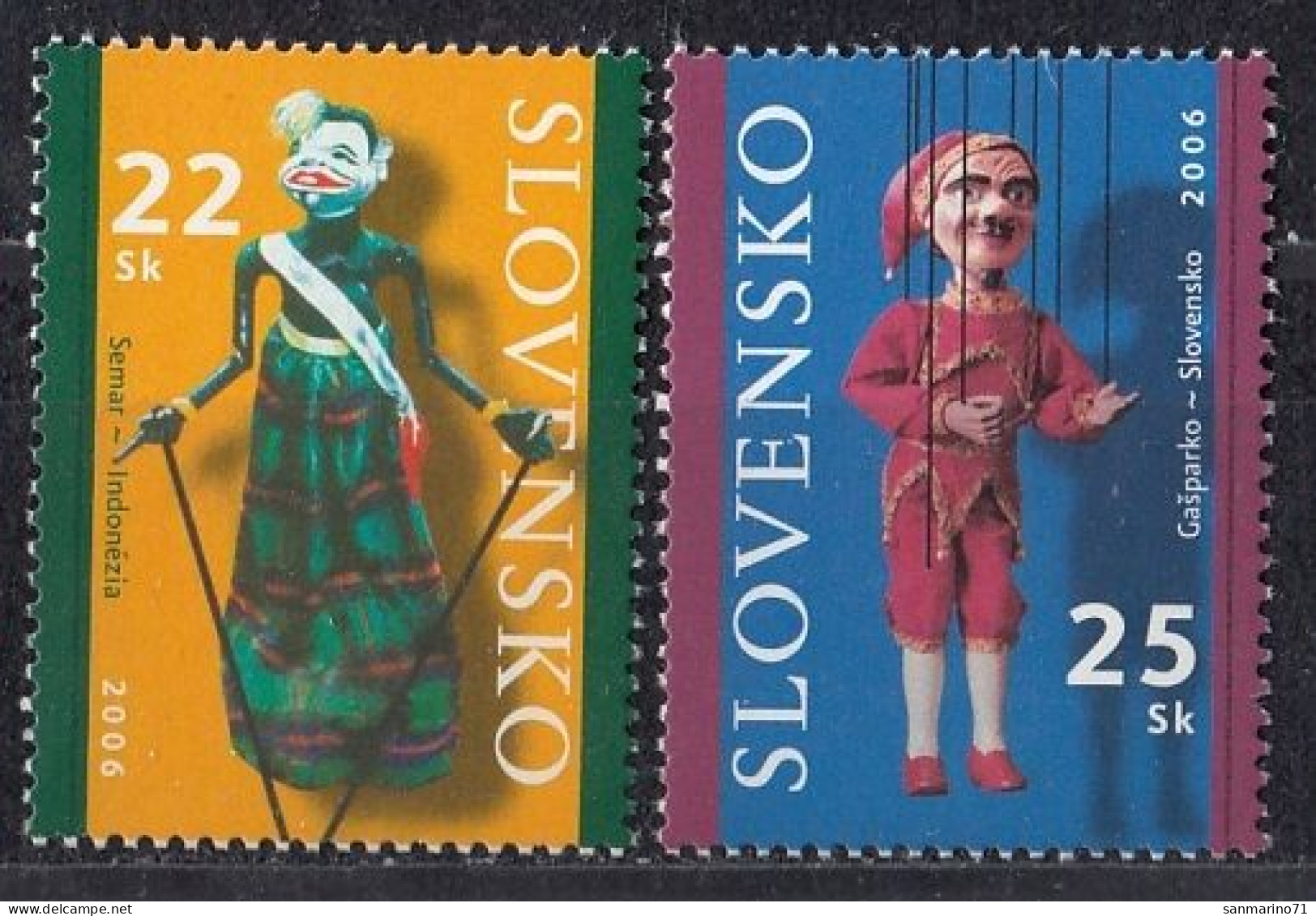 SLOVAKIA 542-543,unused - Marionnettes