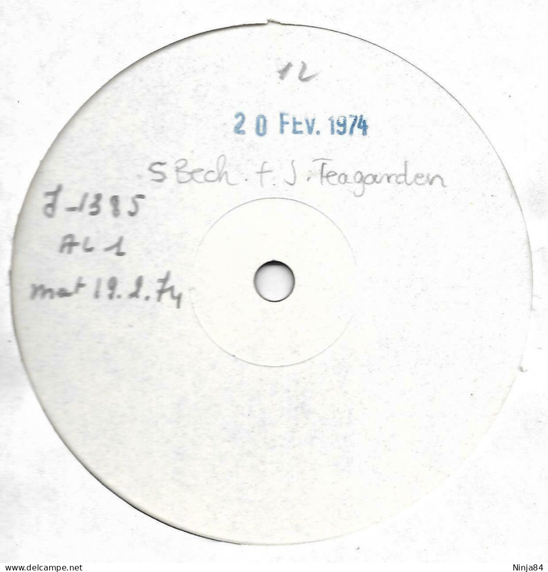 LP 33 CM (12")  Sidney Bechet / Jack Teagarden  "  Sidney Bechet - Jack Teagarden  " Test Pressing - Jazz