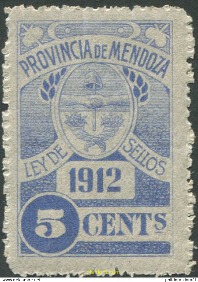 709139 MNH ARGENTINA 1912 PROVINCIA DE MENDOZA - Ungebraucht