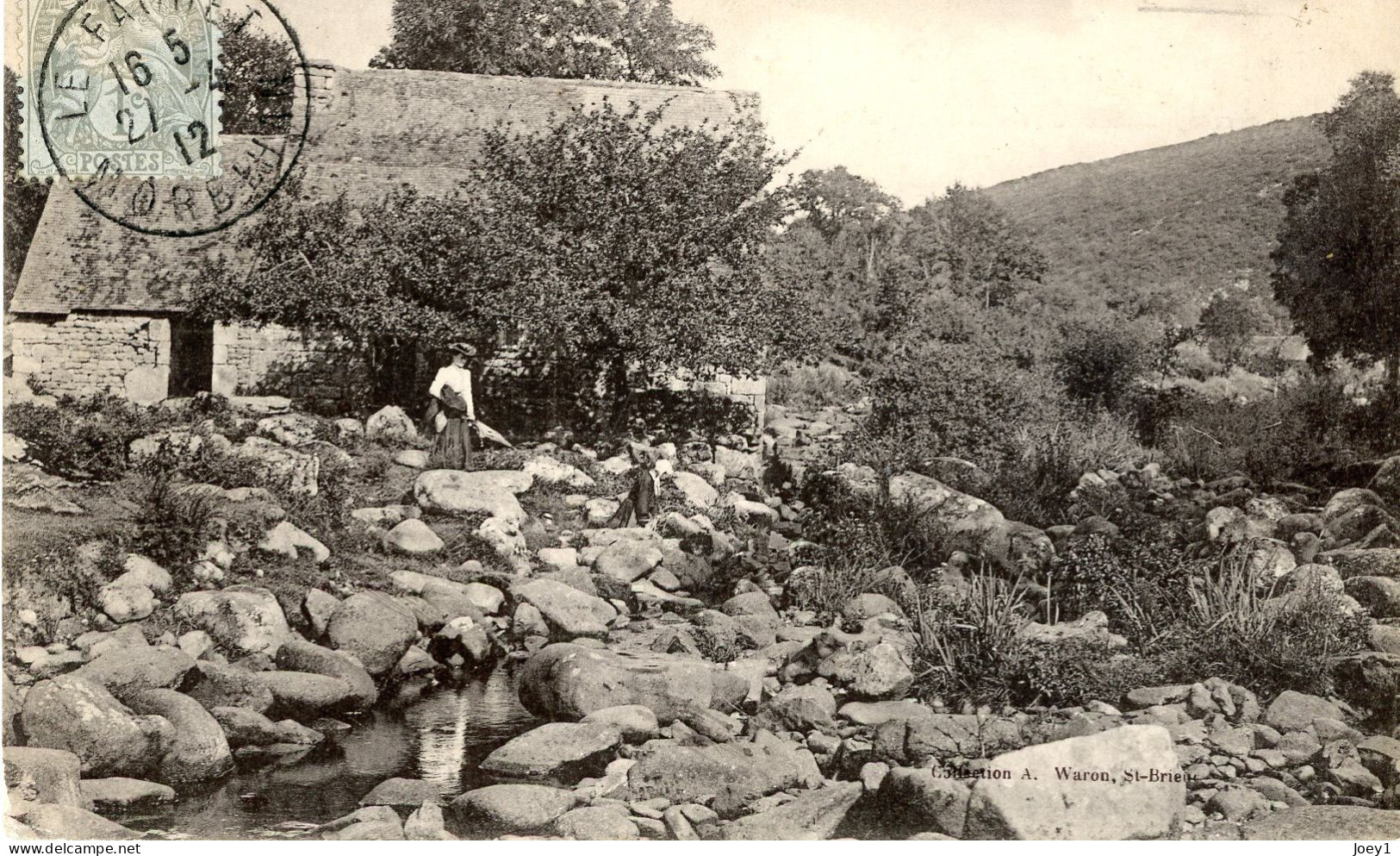 Cpa Le Faouet ,  Vallée De L'Ellé,le Moulin Et La Rivière - Faouët