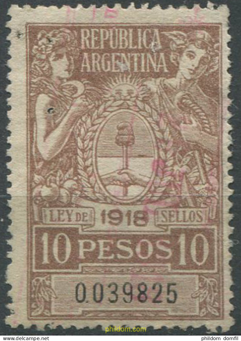 709142 MNH ARGENTINA 1918 LEY DEL SELLO - Ongebruikt