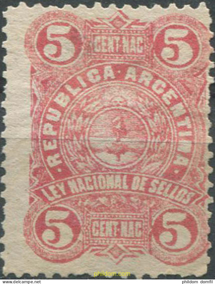 709152 USED ARGENTINA 1885 LEY NACIONAL DE SELLOS - Unused Stamps