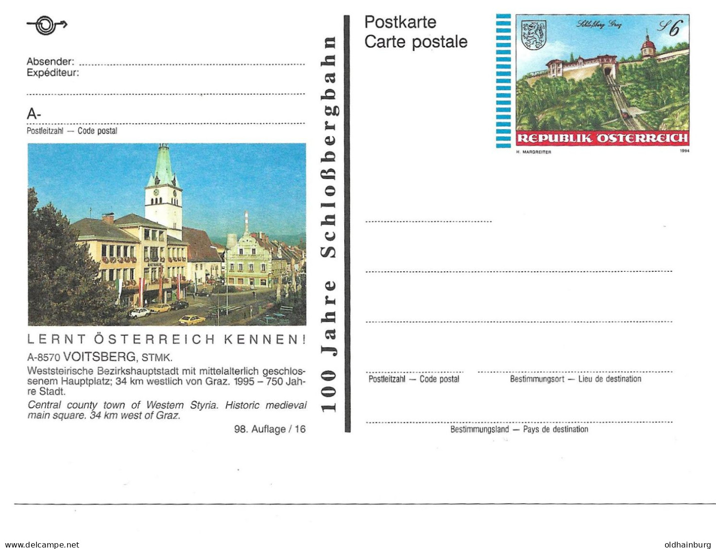 0557s: Bildpostkarte 8570 Voitsberg, Ungebraucht ** - Voitsberg