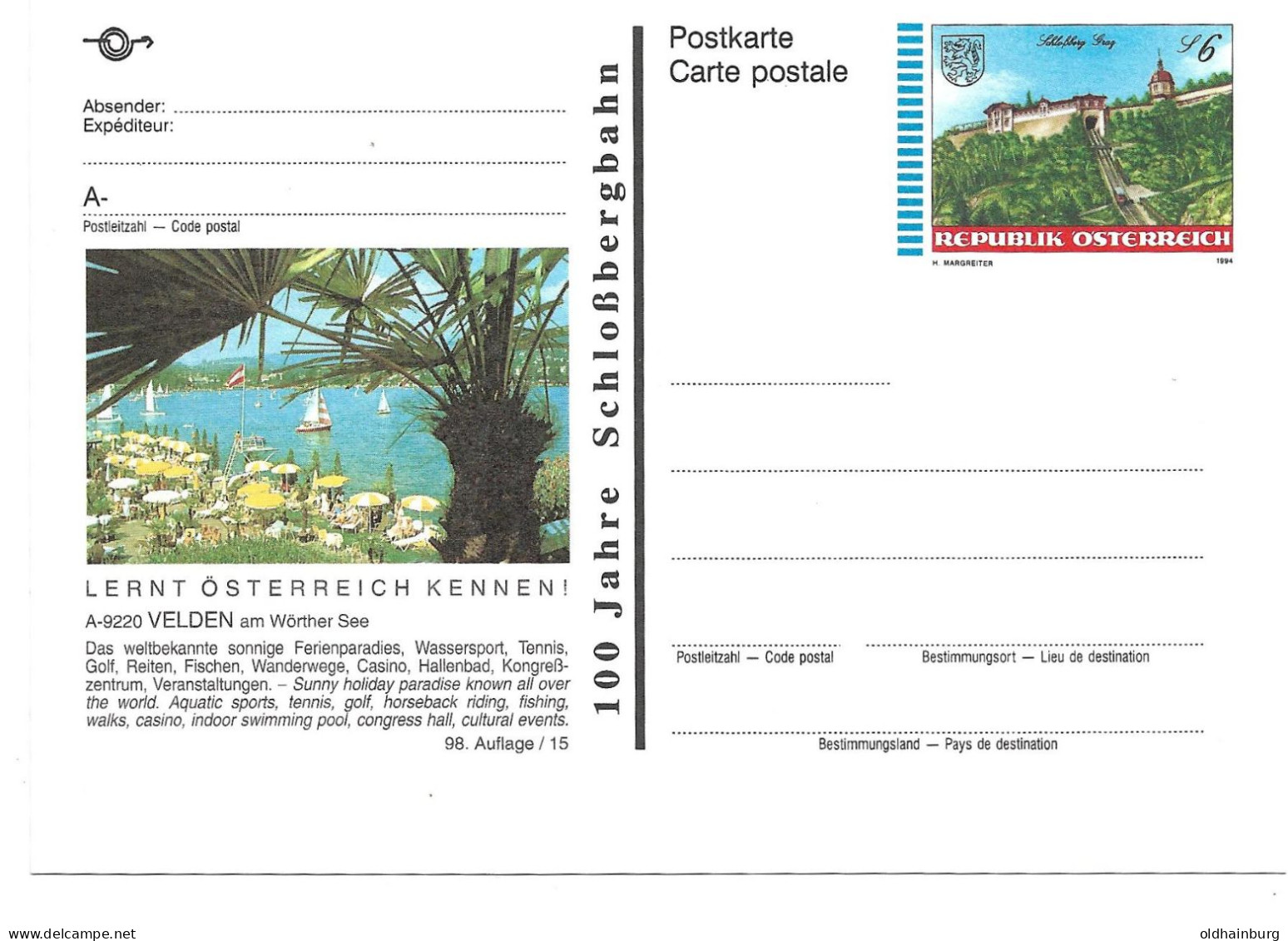 0557q: Bildpostkarte 9220 Velden Am Wörther See, Ungebraucht ** - Velden