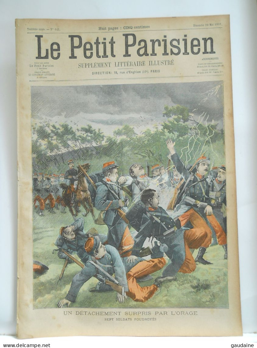 LE PETIT PARISIEN N°641 - 19 MAI 1901 - SOLDATS FOUDROYES PAR UN ORAGE - ALGERIE, REVOLTE DE MARGUERITTE - INSTITUTRICE - Le Petit Parisien