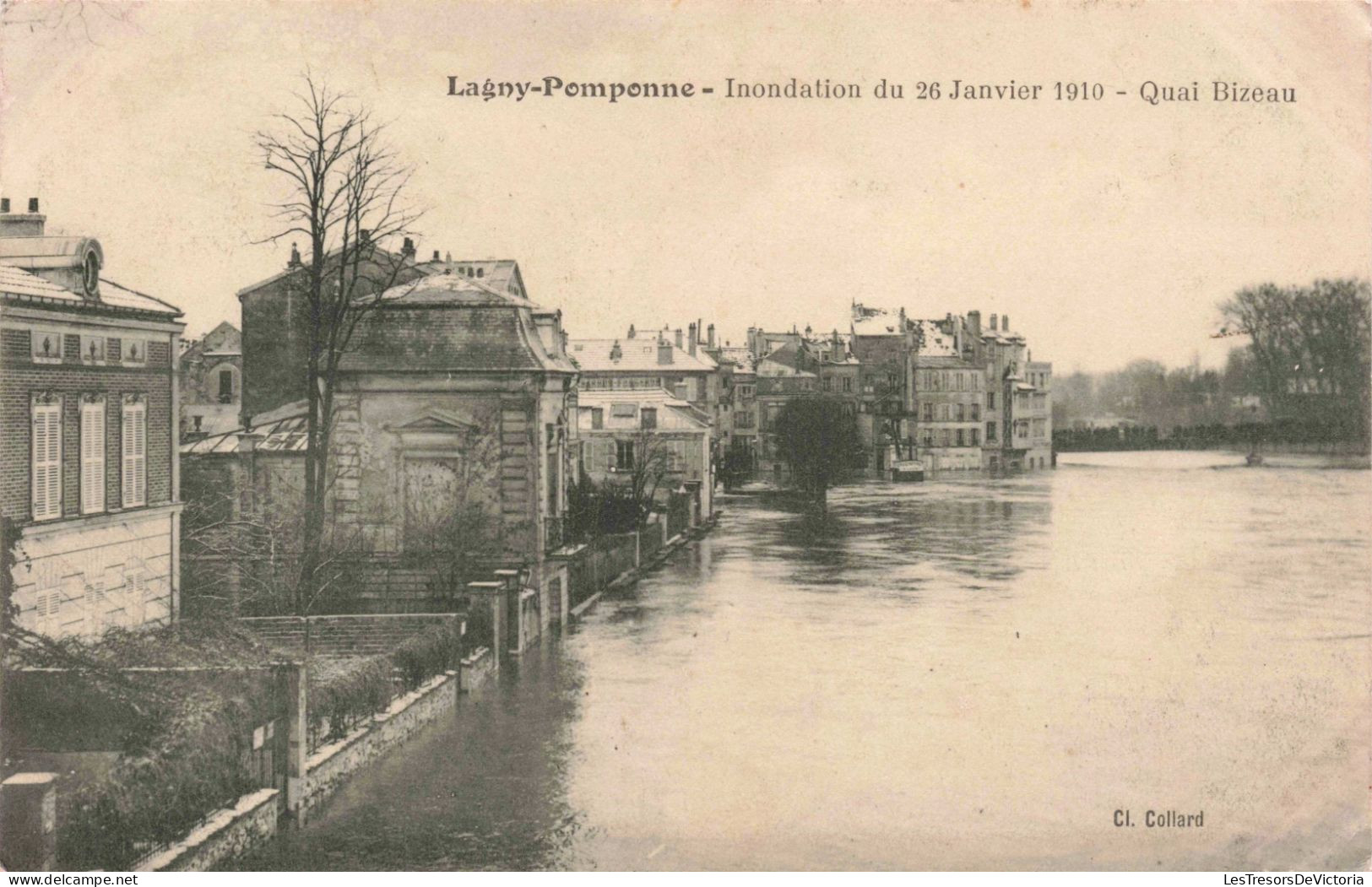 FRANCE - Lagny-Pomponne - Inondation Du 26 Janvier 1910 - Quai Bizeau - Ville - Carte Postale Ancienne - Torcy