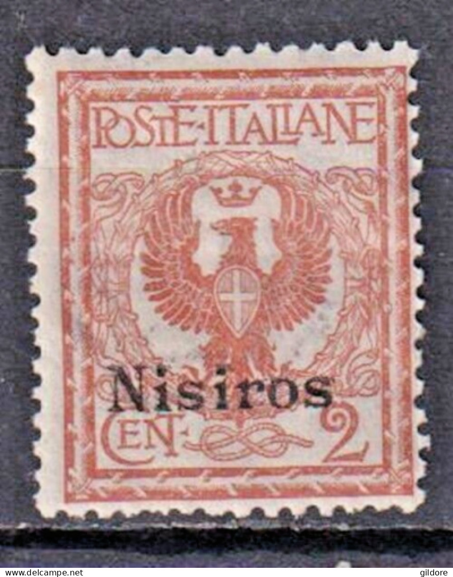 ITALIA REGNO 1912 EGEO Nisiro  Cent 2 MNH - Ägäis (Nisiro)