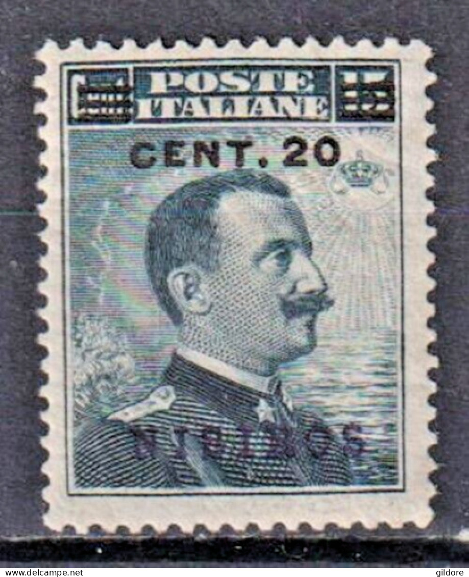 ITALIA REGNO 1916 EGEO NISIRO  Cent 20 MH - Egeo (Nisiro)