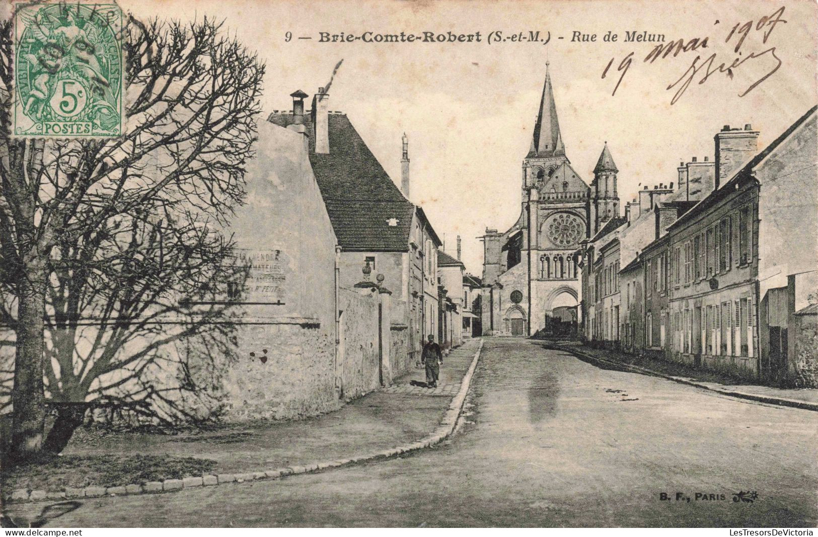 FRANCE - Brie-Comte-Robert (S-et-M) - Rue De Melun - Eglise - Rue - Animé - Carte Postale Ancienne - Torcy