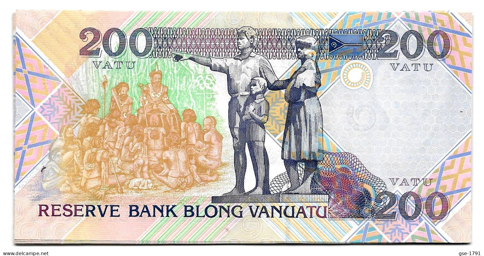 VANUATU  200 VATU #8a ( Ngwélé ) Lot De 4  Billets  AA   NEUFS - Vanuatu