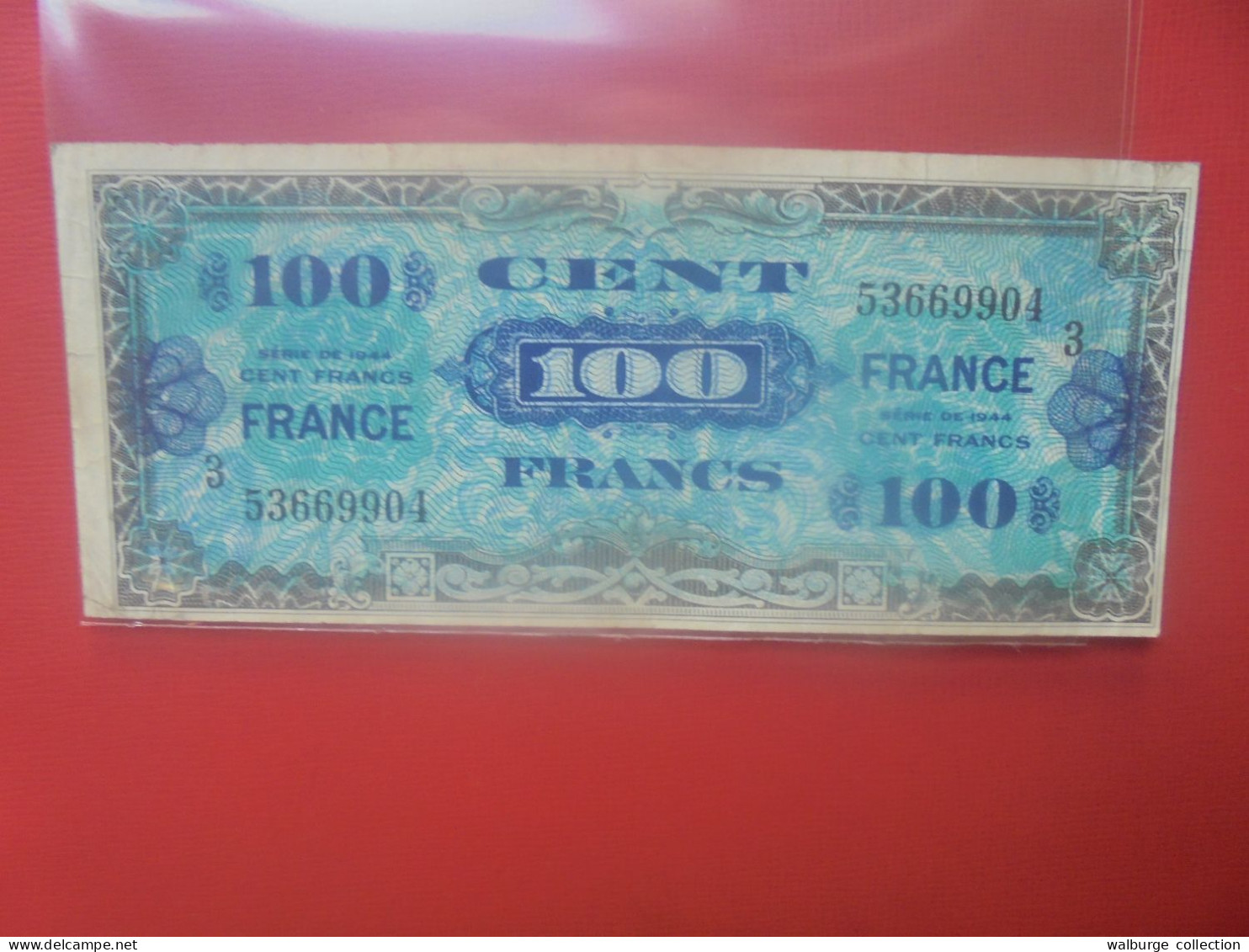 FRANCE 100 FRANCS 1945 Circuler - 1945 Verso France