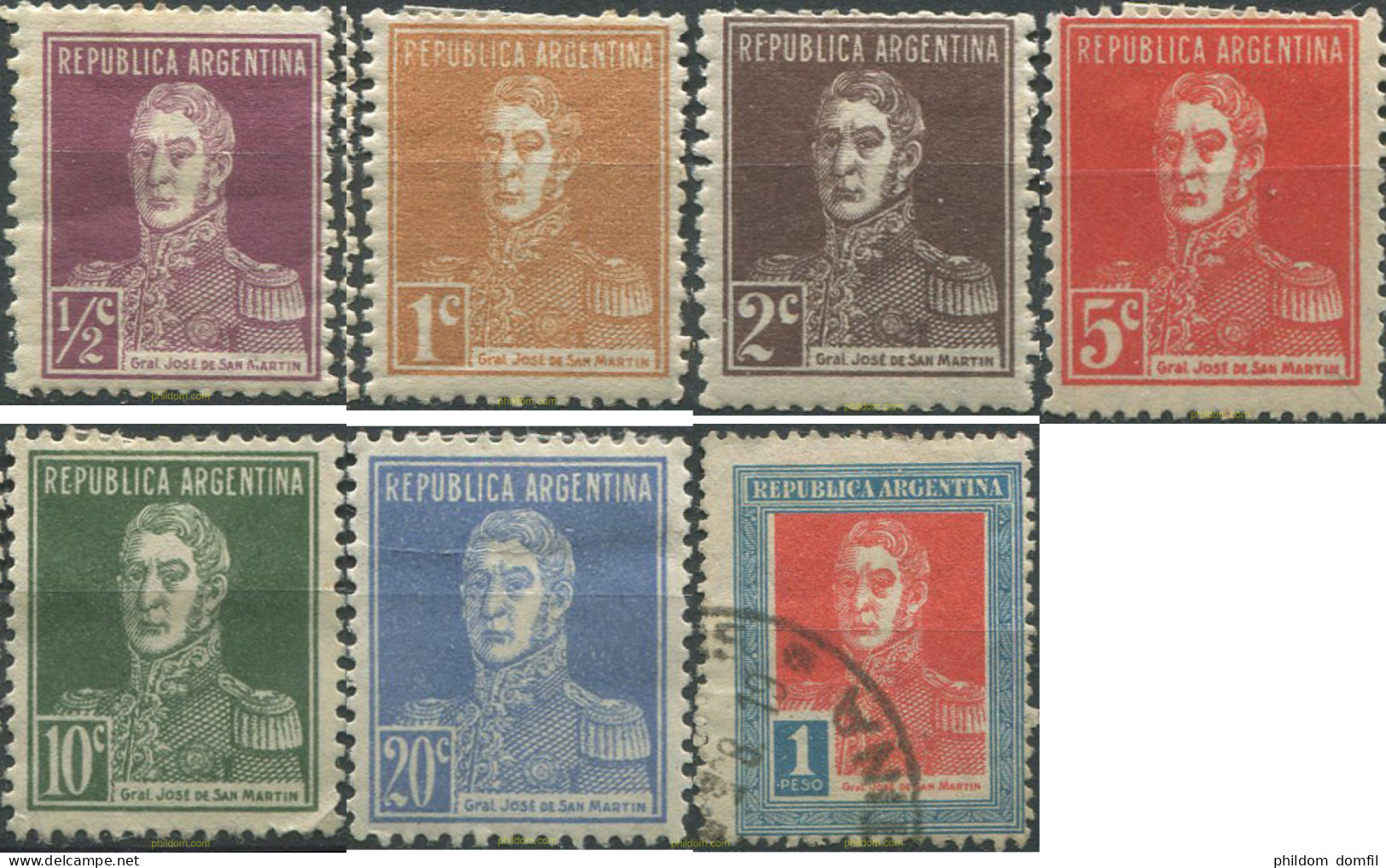 709172 HINGED ARGENTINA 1927 SIN PUNTO EN LA C - Unused Stamps