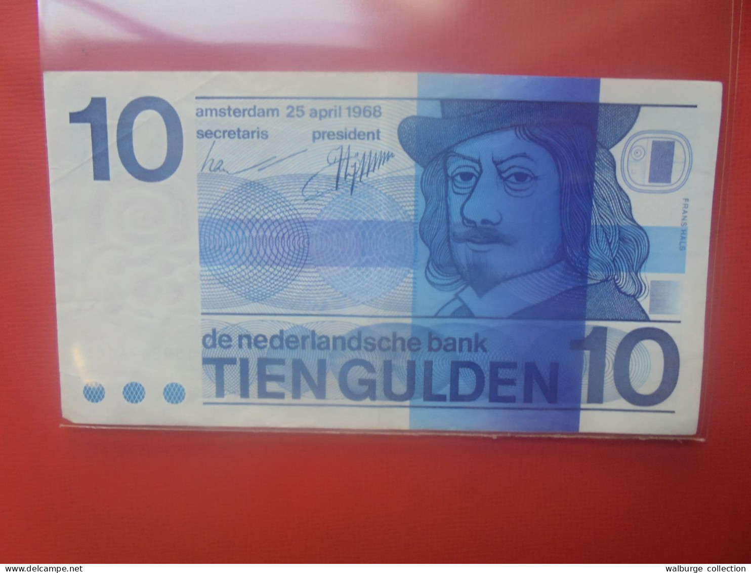 PAYS-BAS 10 GULDEN 1968 Circuler - 10 Florín Holandés (gulden)