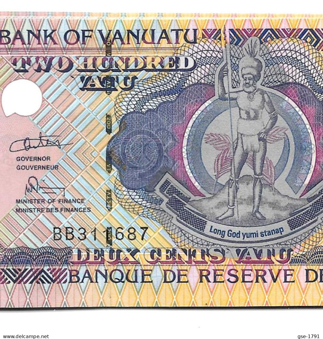 VANUATU  200 VATU #8b ( ODO TEVI )  Billets  BB   NEUFS - Vanuatu