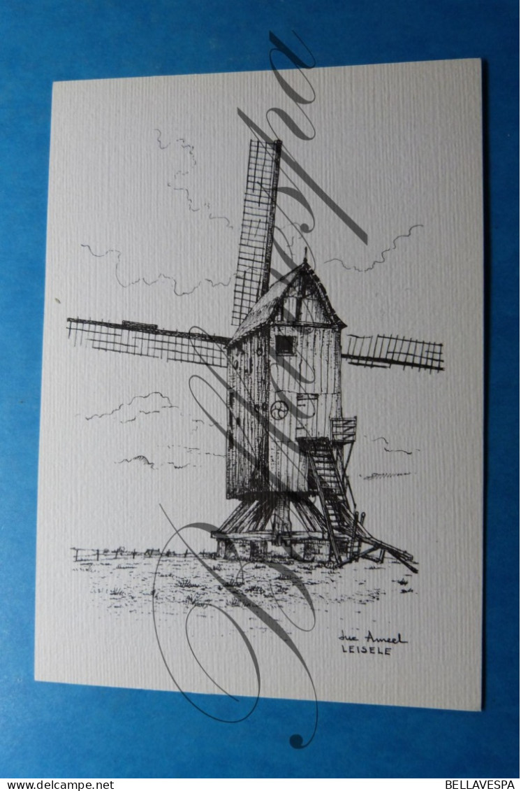 Leisele  Molen Windmolen  1979 Moulin A Vent. Illustr: L. Ameel - Molinos De Viento